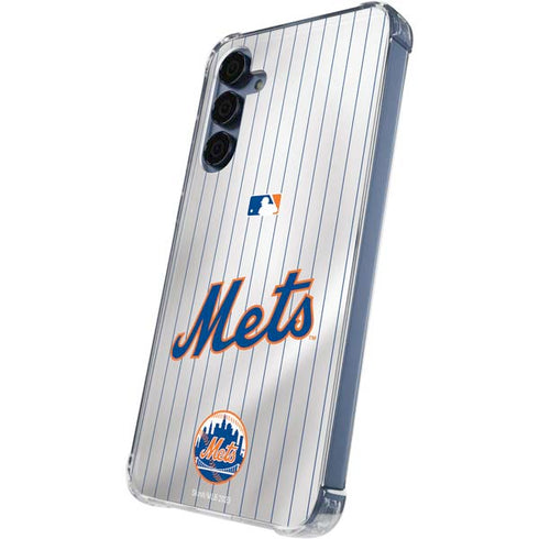 MLB New York Mets Home Jersey Galaxy A55 5G Clear Case