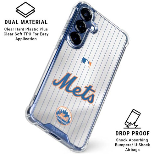 MLB New York Mets Home Jersey Galaxy S25 Clear Case