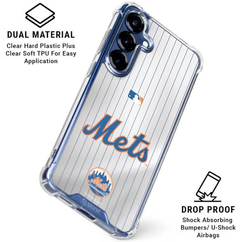 MLB New York Mets Home Jersey Galaxy S25 Plus Clear Case