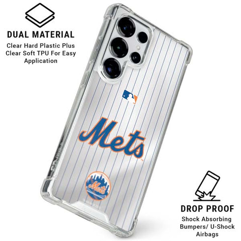 MLB New York Mets Home Jersey Galaxy S25 Ultra Clear Case