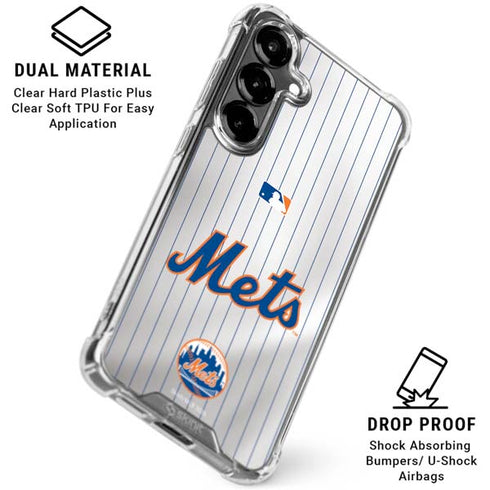MLB New York Mets Home Jersey Galaxy S26 Clear Case