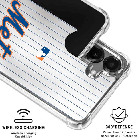 MLB New York Mets Home Jersey Galaxy S26 Plus Clear Case