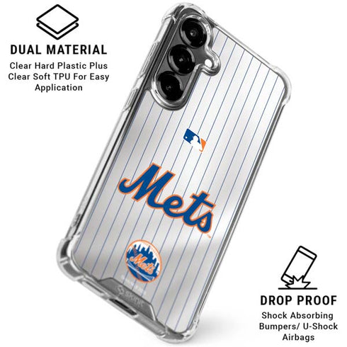 MLB New York Mets Home Jersey Galaxy S26 Plus Clear Case