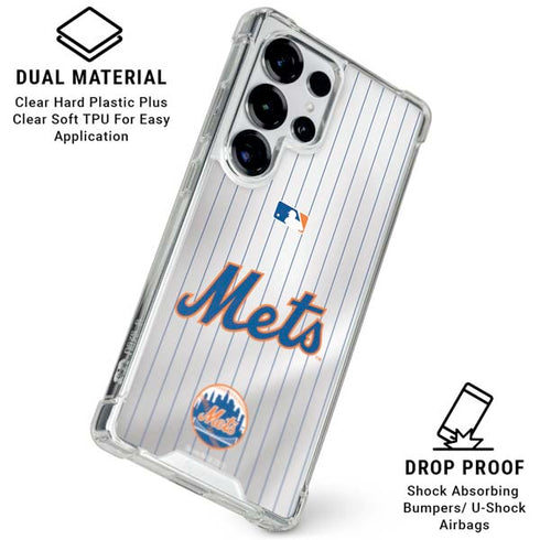 MLB New York Mets Home Jersey Galaxy S26 Ultra Clear Case