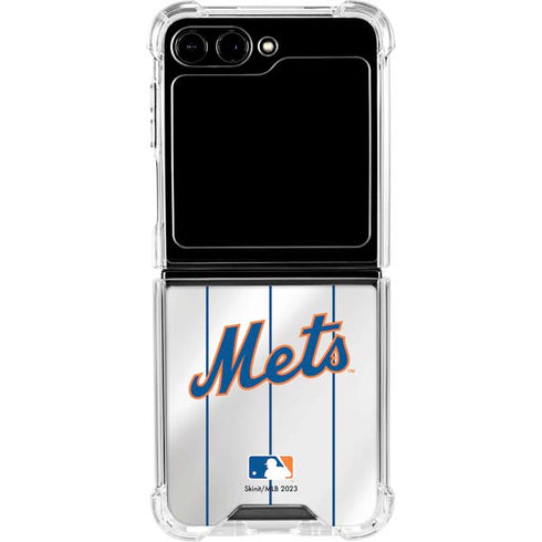 MLB New York Mets Home Jersey Galaxy Z Flip6 Clear Case