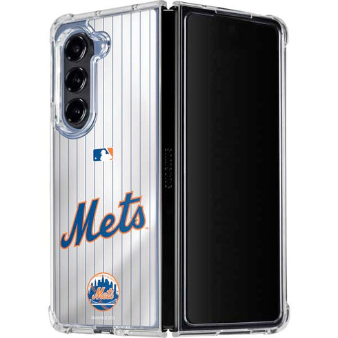 MLB New York Mets Home Jersey Galaxy Z Fold5 5G Clear Case