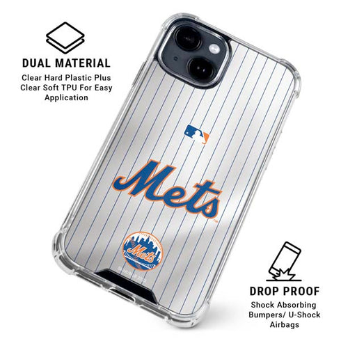 MLB New York Mets Home Jersey iPhone 15 Clear Case
