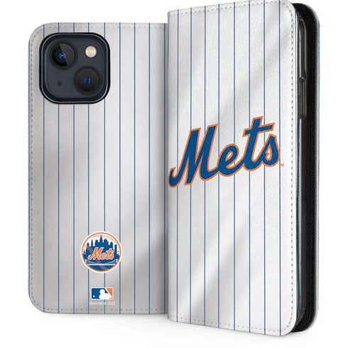 MLB New York Mets Home Jersey iPhone 15 Plus Folio Case