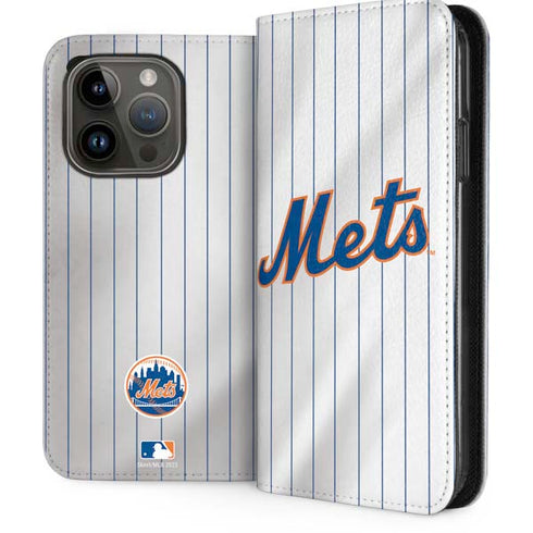 MLB New York Mets Home Jersey iPhone 15 Pro Folio Case