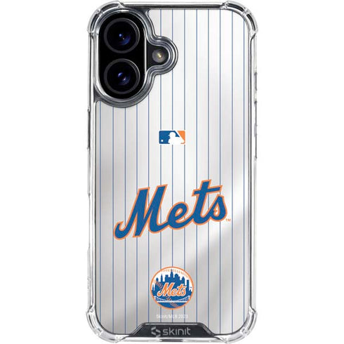 MLB New York Mets Home Jersey iPhone 16 Clear Case