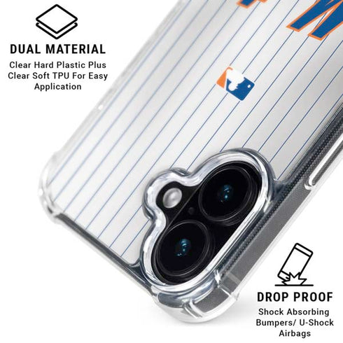 MLB New York Mets Home Jersey iPhone 16 Clear Case