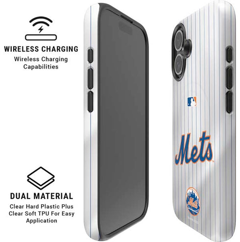 MLB New York Mets Home Jersey iPhone 16 Magsafe Impact Case