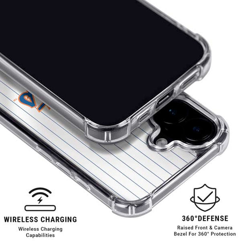 MLB New York Mets Home Jersey iPhone 16 Plus Clear Case