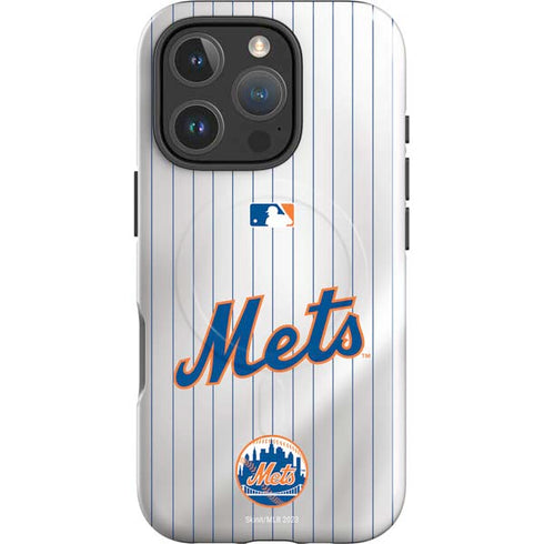 MLB New York Mets Home Jersey iPhone 16 Pro Magsafe Impact Case