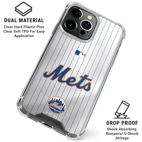 MLB New York Mets Home Jersey iPhone 16 Pro Max Clear Case