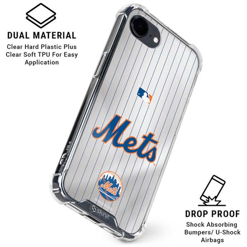 MLB New York Mets Home Jersey iPhone 16e Clear Case
