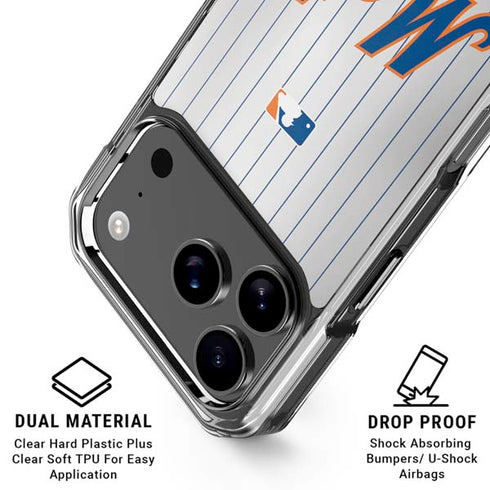 MLB New York Mets Home Jersey iPhone 18 Pro Clear Case