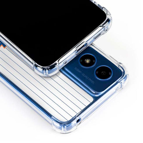 MLB New York Mets Home Jersey Moto G 5G (2024) Clear Case