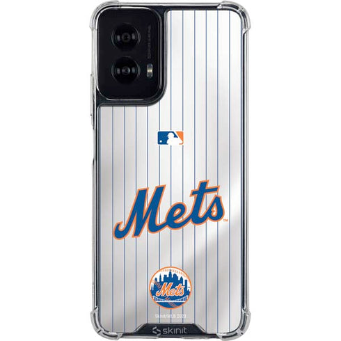 MLB New York Mets Home Jersey Moto G Power 5G (2024) Clear Case
