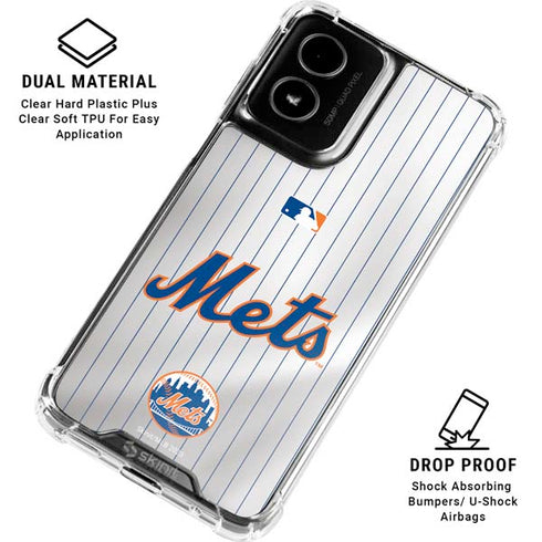 MLB New York Mets Home Jersey Moto G Power 5G (2024) Clear Case