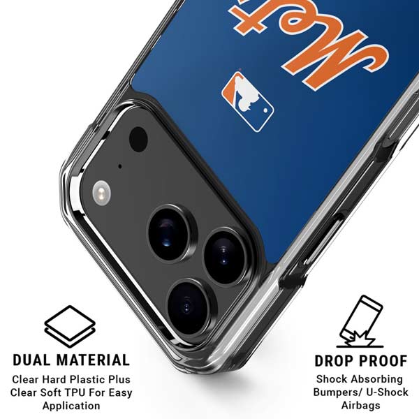MLB New York Mets Jersey Alternate iPhone 17 Pro Clear Case MLB New York Mets Jersey Alternate iPhone 17 Pro Clear Case