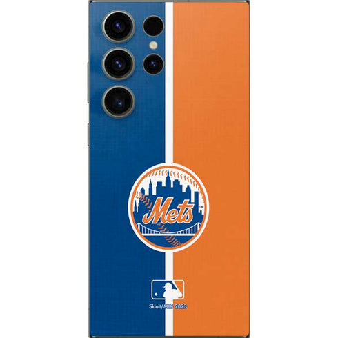 MLB New York Mets Split Galaxy S25 Ultra Skin
