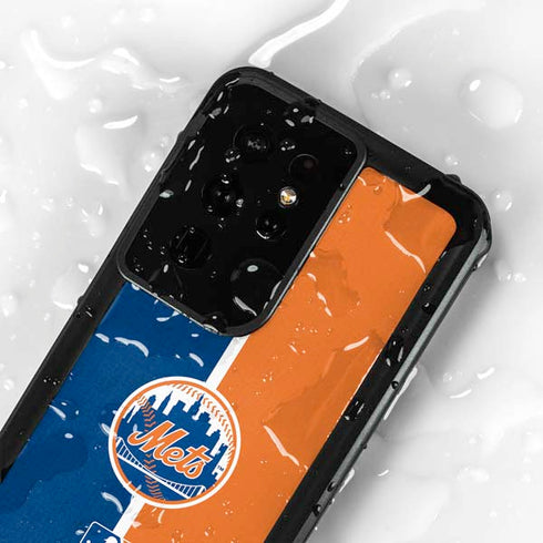 MLB New York Mets Split Galaxy S24 Ultra Waterproof Case