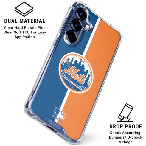 MLB New York Mets Split Galaxy S25 Clear Case