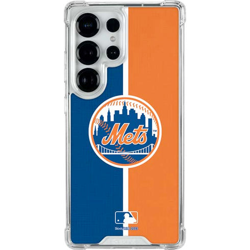 MLB New York Mets Split Galaxy S25 Ultra Clear Case