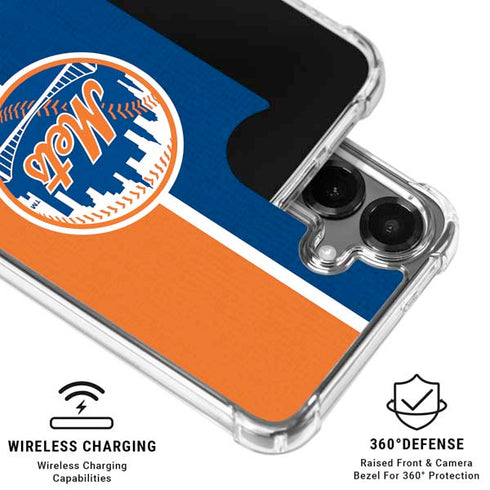 MLB New York Mets Split Galaxy S26 Clear Case