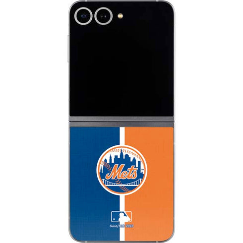 MLB New York Mets Split Galaxy Z Flip6 Skin