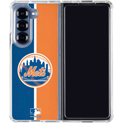 MLB New York Mets Split Galaxy Z Fold7 Clear Case