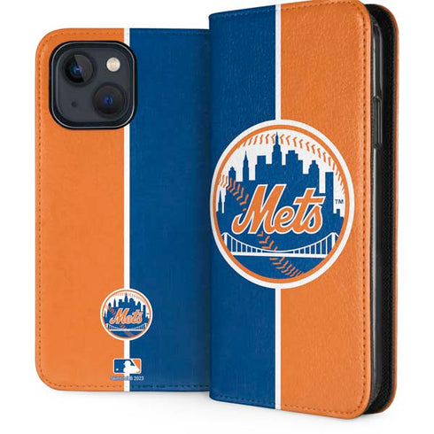 MLB New York Mets Split iPhone 15 Plus Folio Case