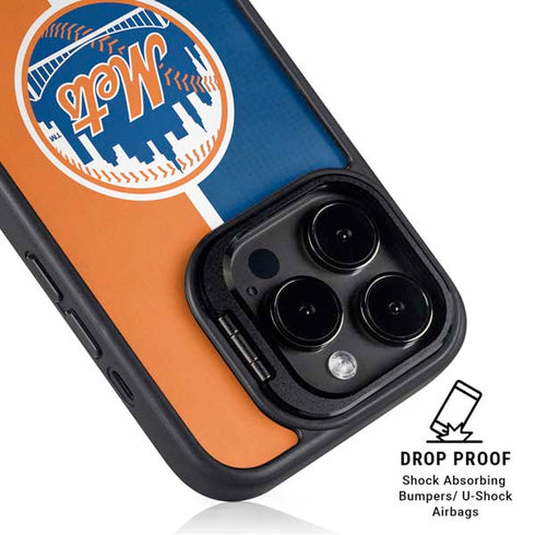 MLB New York Mets Split iPhone 15 Pro Max Kickstand Case