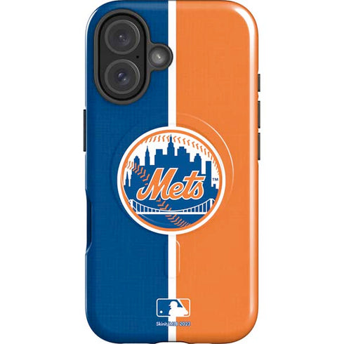 MLB New York Mets Split iPhone 16 Plus Magsafe Impact Case
