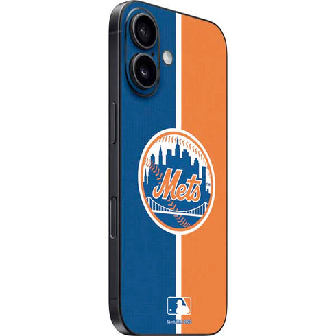 MLB New York Mets Split iPhone 16 Plus Skin