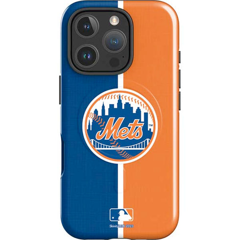 MLB New York Mets Split iPhone 16 Pro Magsafe Impact Case