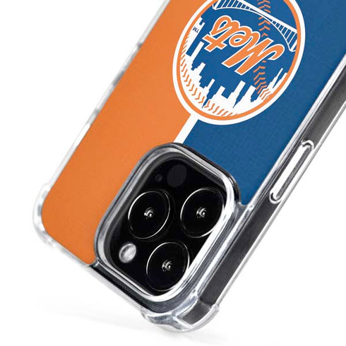 MLB New York Mets Split iPhone 16 Pro Max MagSafe Case