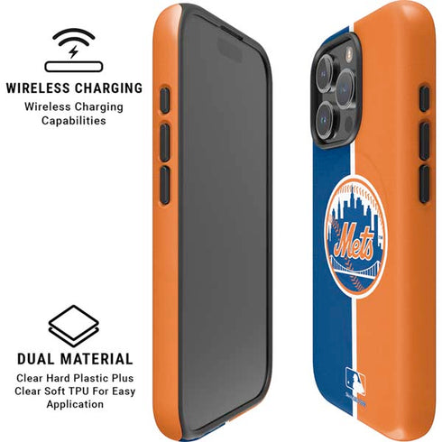 MLB New York Mets Split iPhone 16 Pro Max Magsafe Impact Case