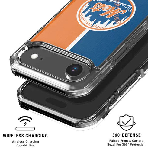 MLB New York Mets Split iPhone 17 Air Clear Case