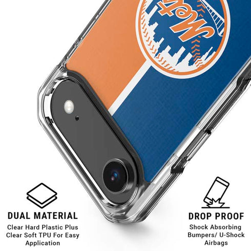 MLB New York Mets Split iPhone 17 Air Clear Case