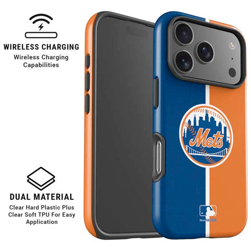MLB New York Mets Split iPhone 17 Pro Max Magsafe Impact Case