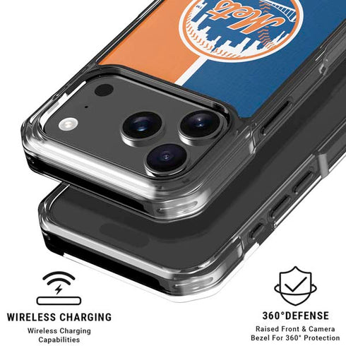 MLB New York Mets Split iPhone 18 Pro Clear Case