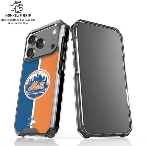 MLB New York Mets Split iPhone 18 Pro Clear Case
