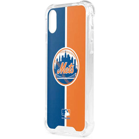 MLB New York Mets Split iPhone XS Clear Case