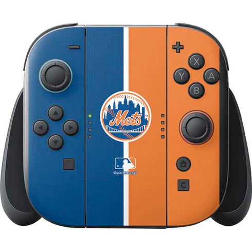 MLB New York Mets Split Nintendo Switch 2 (2025) with Joy-Con Skin