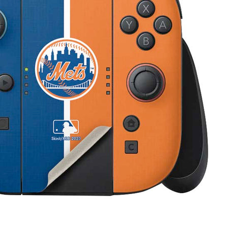 MLB New York Mets Split Nintendo Switch 2 (2025) Joy-Con Controller Skin