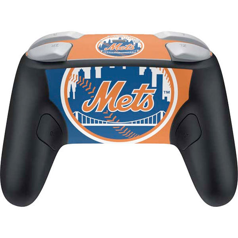 MLB New York Mets Split Nintendo Switch 2 (2025) Pro Controller Skin