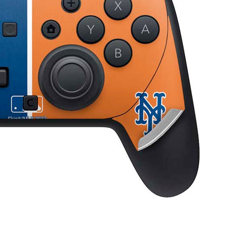 MLB New York Mets Split Nintendo Switch 2 (2025) Pro Controller Skin