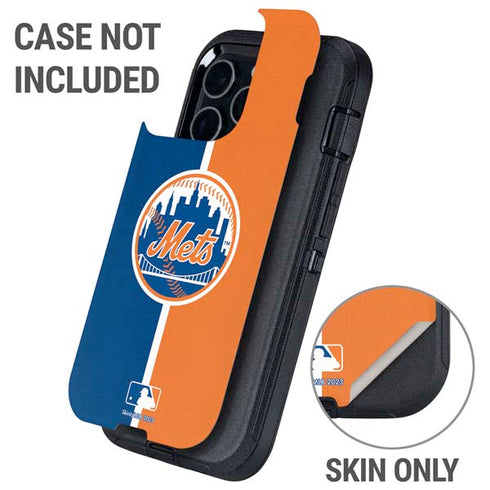 MLB New York Mets Split Otterbox Defender iPhone Skin